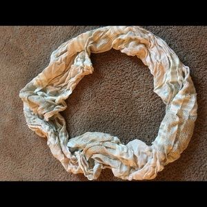 Cream and gold scarf